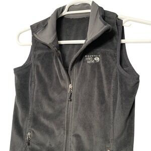 Mountain Hardwear Fleece Vest Women's XS Full Zip Outdoor Layering‎ Black Hiking